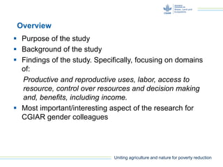 Gender and water lifting technologies: water lifting irrigation and multiple purposes