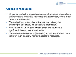 Gender and water lifting technologies: water lifting irrigation and multiple purposes