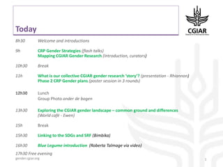 Pre-conference meeting. Gender Research Coordinators and Center Representatives