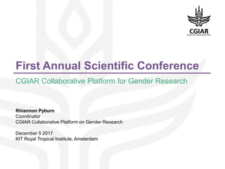 First annual scientific conference - overview