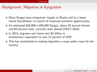 Migration responses to household income shocks: evidence from Kyrgyzstan