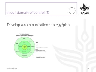 Gender platform communication and knowledge management: looking back 2017 - looking forward to 2018