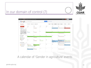 Gender platform communication and knowledge management: looking back 2017 - looking forward to 2018