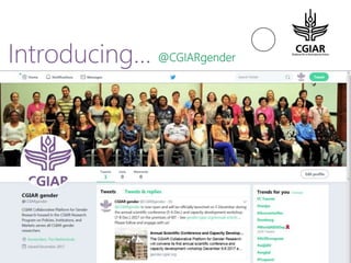 Gender platform communication and knowledge management: looking back 2017 - looking forward to 2018