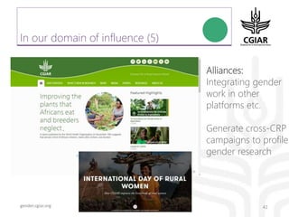 Gender platform communication and knowledge management: looking back 2017 - looking forward to 2018