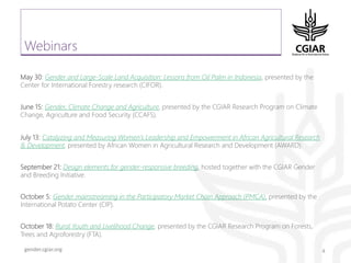 Gender platform communication and knowledge management: looking back 2017 - looking forward to 2018