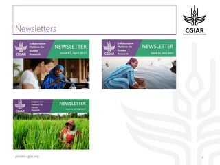 Gender platform communication and knowledge management: looking back 2017 - looking forward to 2018