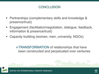 Getting a seat at the table: Strengthening women’s tenure rights and participation in community forestry in Uganda