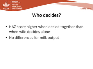 Using vignettes to understand intra-household decision-making