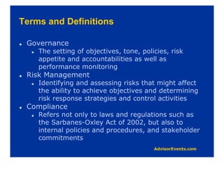 Terms and Definitions
 