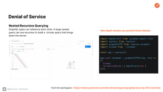 Don't Panic: A Developer's Guide to Building Secure GraphQL APIs | PPT