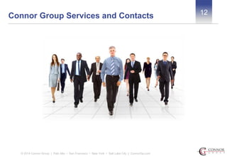 12 Connor Group Services and Contacts 
© 2014 Connor Group | Palo Alto • San Francisco • New York • Salt Lake City | ConnorGp.com 
 