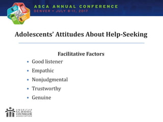 Spotlight Stigma and Barriers: Examining Secondary Students' Attitudes toward School Counseling