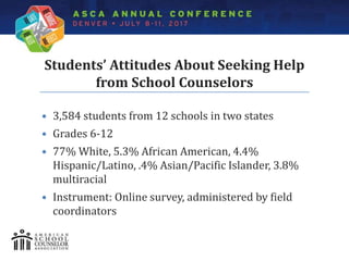 Spotlight Stigma and Barriers: Examining Secondary Students' Attitudes toward School Counseling