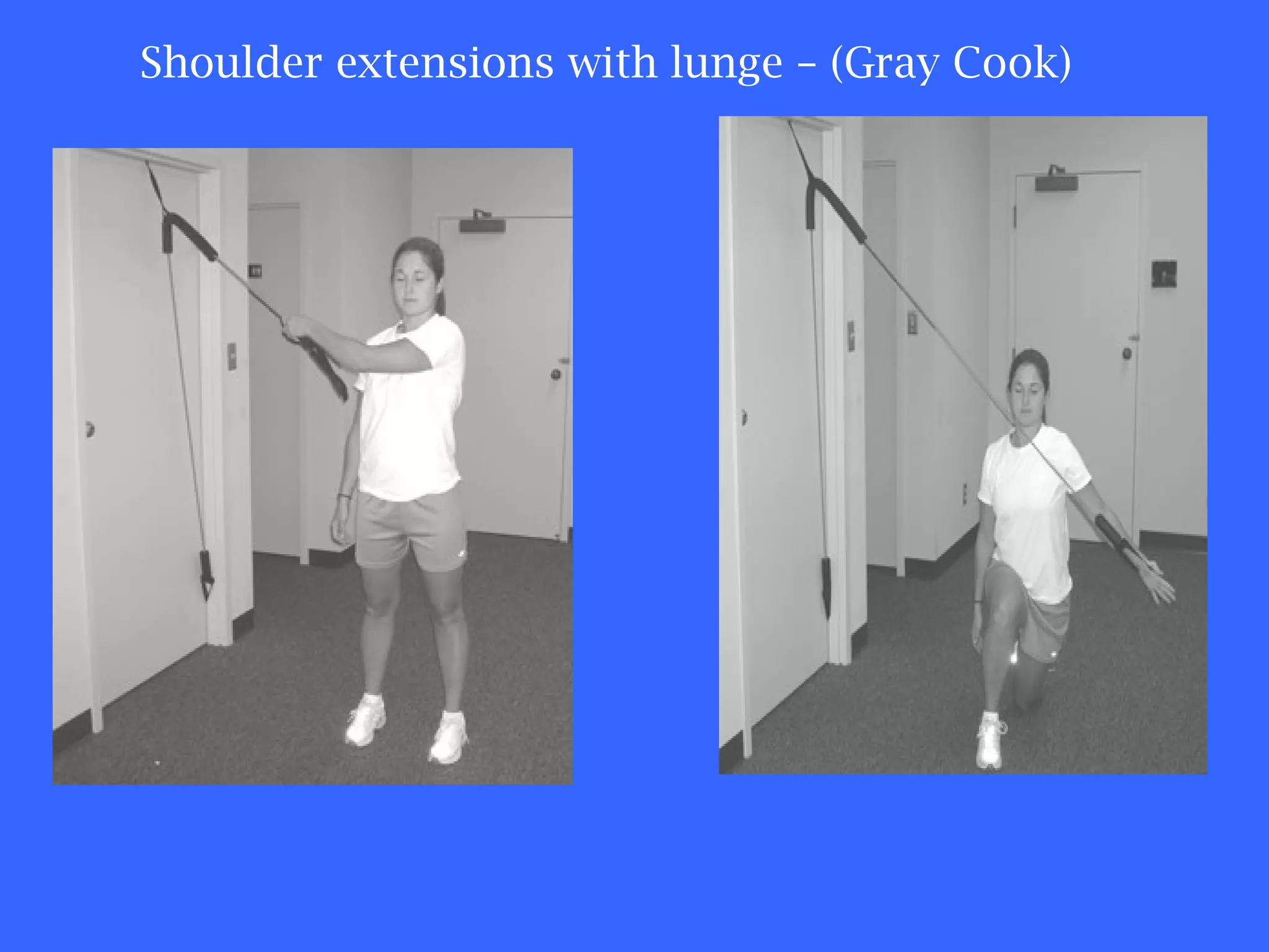 Shoulder extensions with lunge – (Gray Cook) 