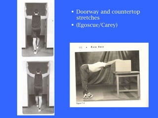 Doorway and countertop stretches (Egoscue/Carey) 