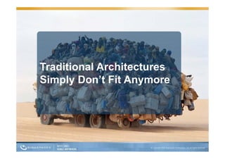 Traditional Architectures
Simply Don t Fit Anymore
        Don’t
 