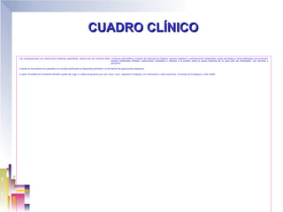 CUADRO CLÍNICO

Las complicaciones son obstrucción intestinal, apendicitis, obstrucción de conducto biliar, conducto pancreático, invasión de parénquima hepático (abceso hepático) y perforaciones intestinales, éstas asociadas a otras patologías que producen
                                                                                           úlceras intestinales (tifoidea, tuberculosis, amibiasis) o debidas a la presión sobre la pared intestinal de un gran bolo de nematodos, con necrosis y
                                                                                           gangrena.

Cuando se encuentran los parásitos en cavidad peritoneal se desarrolla peritonitis o la formación de granulomas dispersos.

La gran movilidad del nemátodo también puede dar lugar a: salida de gusanos por ano, boca, nariz, migración a tráquea, con sofocación o daño pulmonar, a trompas de Eustaquio y oído medio.
 