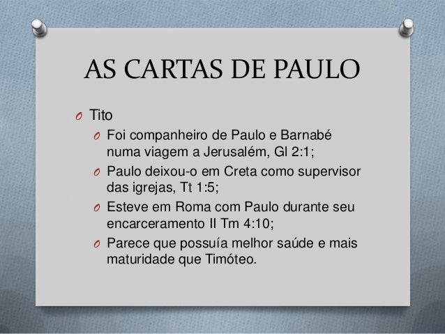 As Cartas de Paulo