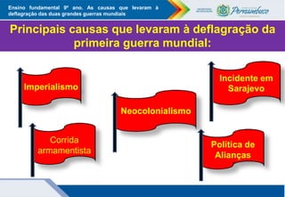 As causas que levaram à deflagração das duas grandes Guerras Mundiais ...