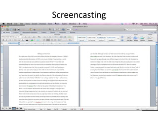 Screencasting
 