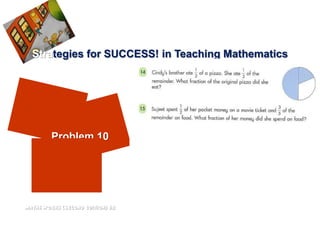 Strategies for SUCCESS! in Teaching Mathematics




         Problem 10




Maths Works (Second Edition) 6B
 