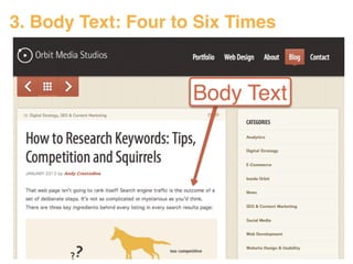 3. Body Text: Four to Six Times 
 
