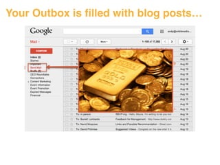 Your Outbox is filled with blog posts… 
 