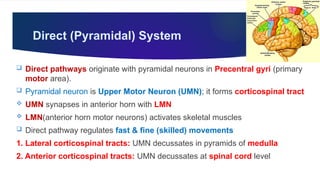 The Direct Pyramidal System Ascending & Descending Tracts of Spinal Cord by Dr. Rabia Inam ...