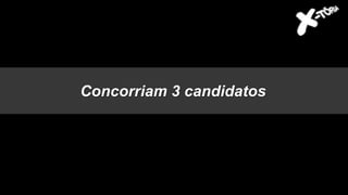 Concorriam 3 candidatos
 