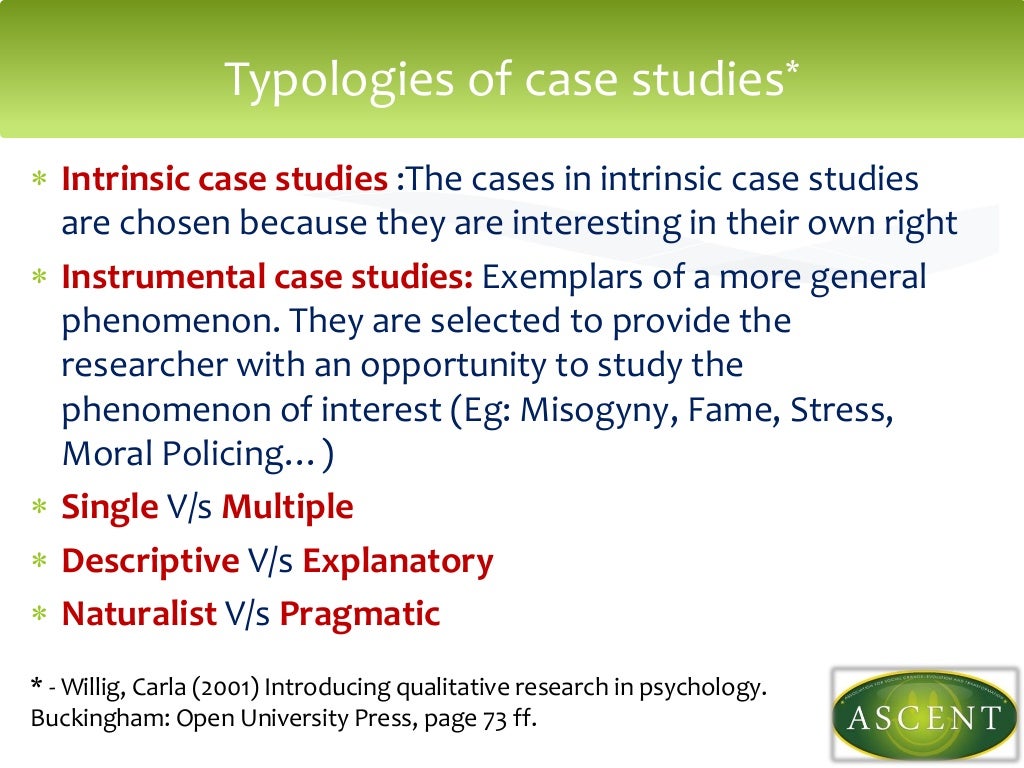 Case study in psychology