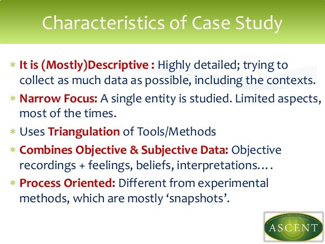 characteristics of case study in psychology