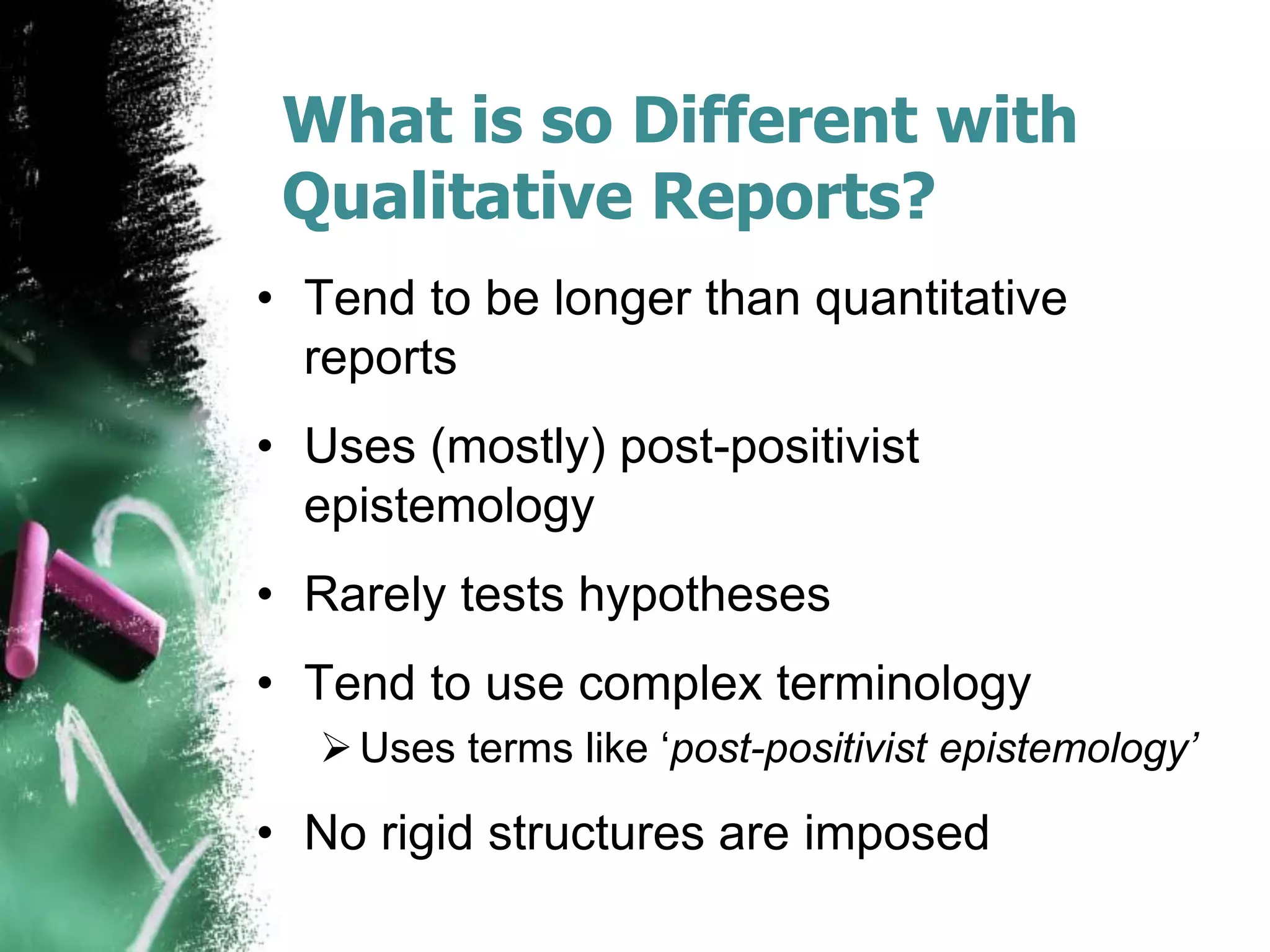 Research report Qualitative Psychology | PPT
