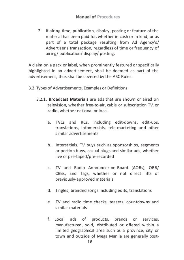 ad standards council philippines for responsible sample radio ads