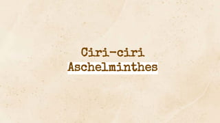 Ciri-ciri
Aschelminthes
 