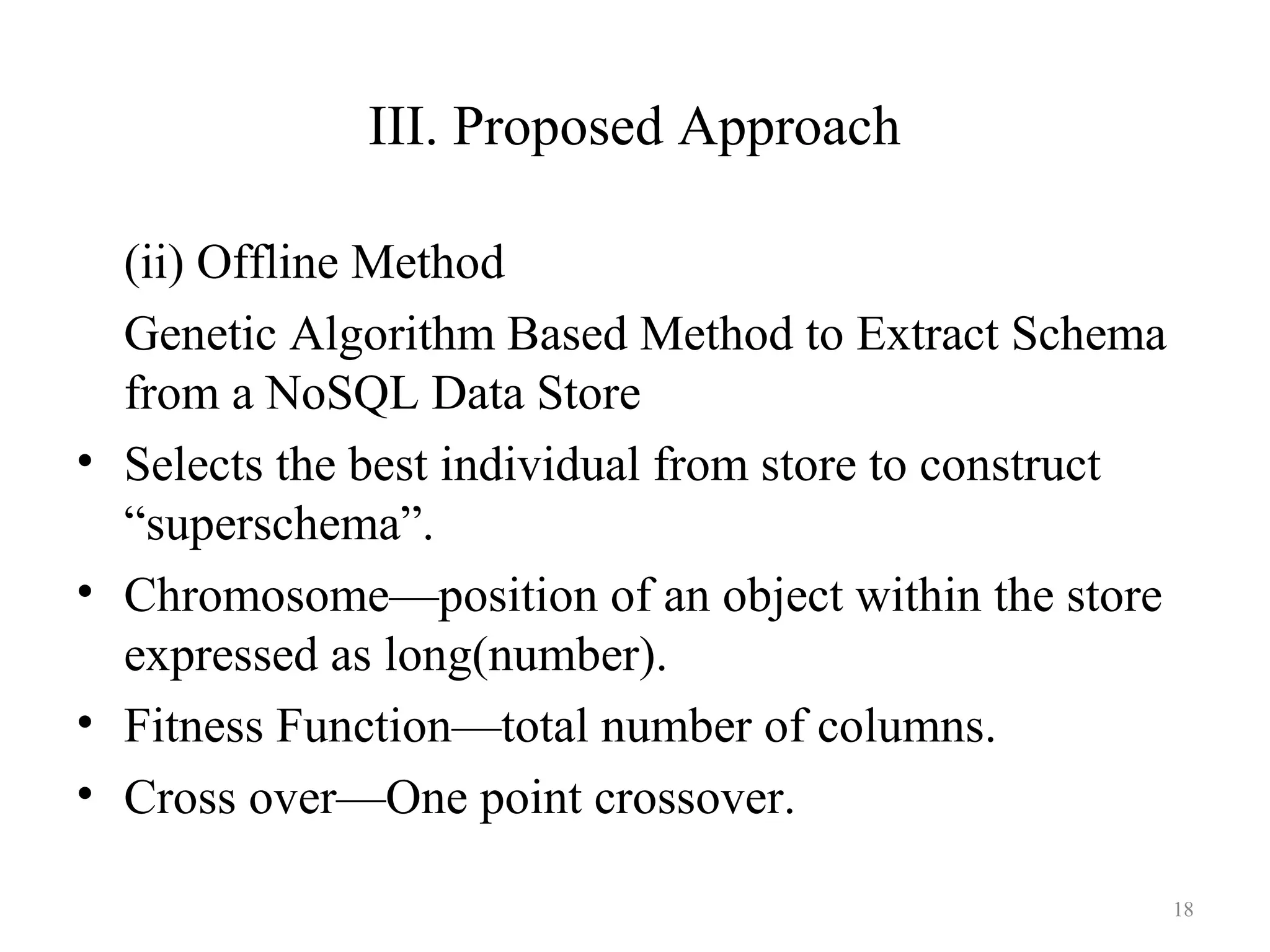 A schema generation approach for column oriented no sql data stores | PPT