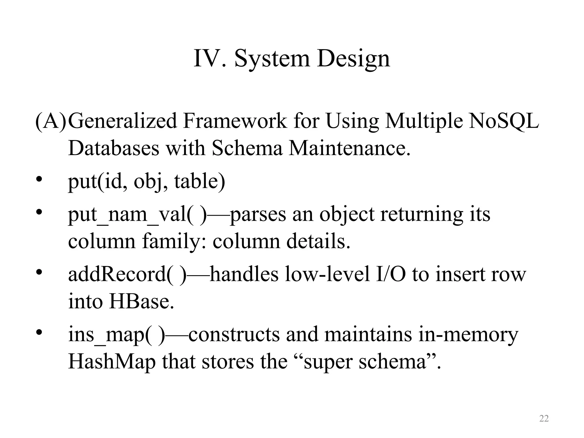 A schema generation approach for column oriented no sql data stores | PPT