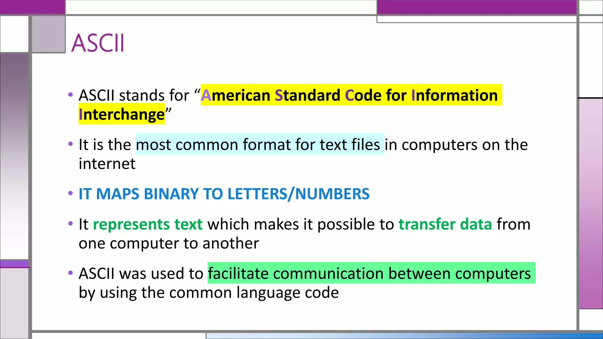 Ascii and Unicode (Character Codes) | PPTX | Computing | Technology ...