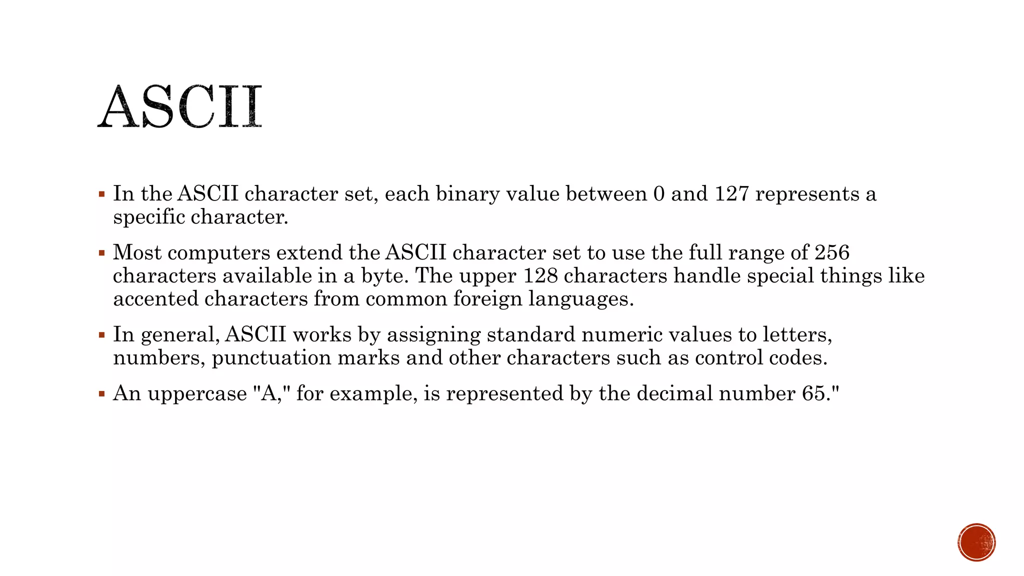 ASCII and Unicode.pptx | Programming Languages | Computing