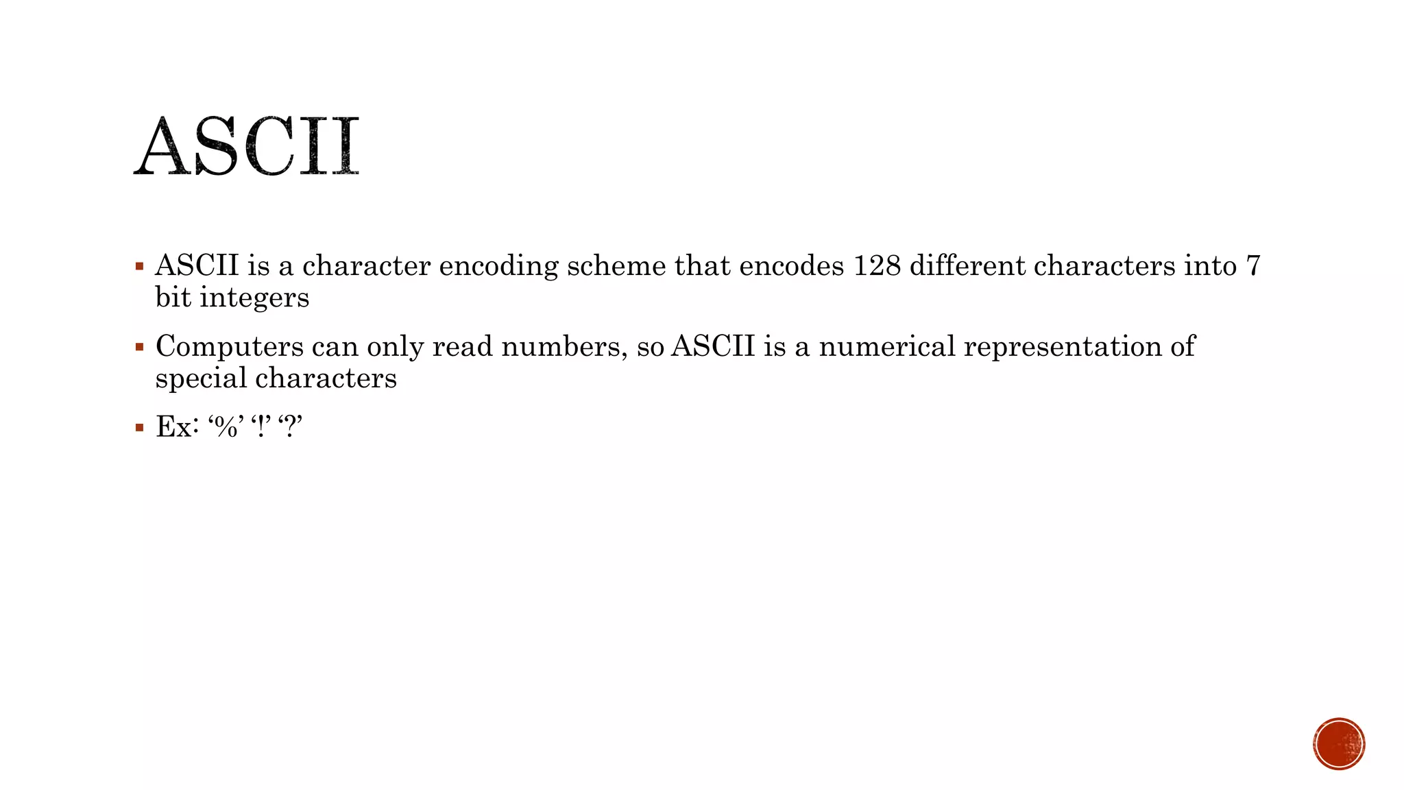 ASCII and Unicode.pptx | Programming Languages | Computing