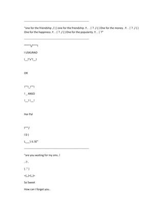 Ascii sms | RTF