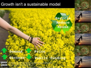 Filters for sustainable business models 
Increase revenue? 
Reduce cost? 
Improve quality? 
Diversify curriculum? 
Social ...