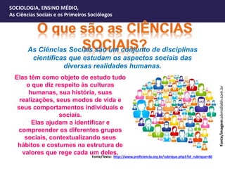 As Ciências Sociais e os Primeiros Sociólogos.ppt