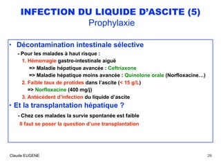 Ascite au cours de la cirrhose : traitements