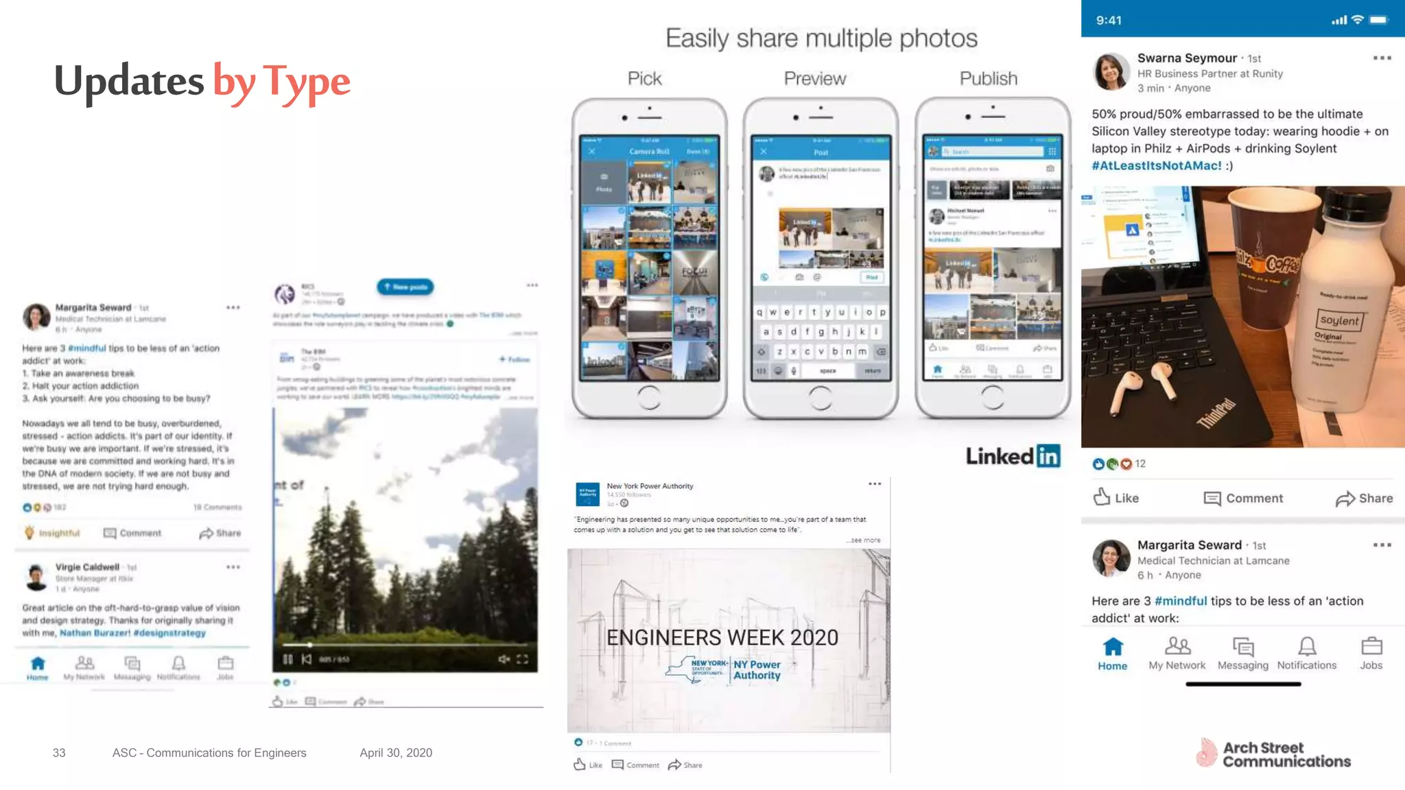 ASC – Communications for Engineers April 30, 202033
UpdatesbyType
 