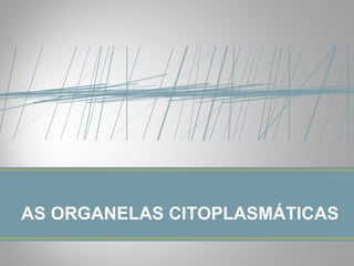 AS ORGANELAS CITOPLASMÁTICAS
 