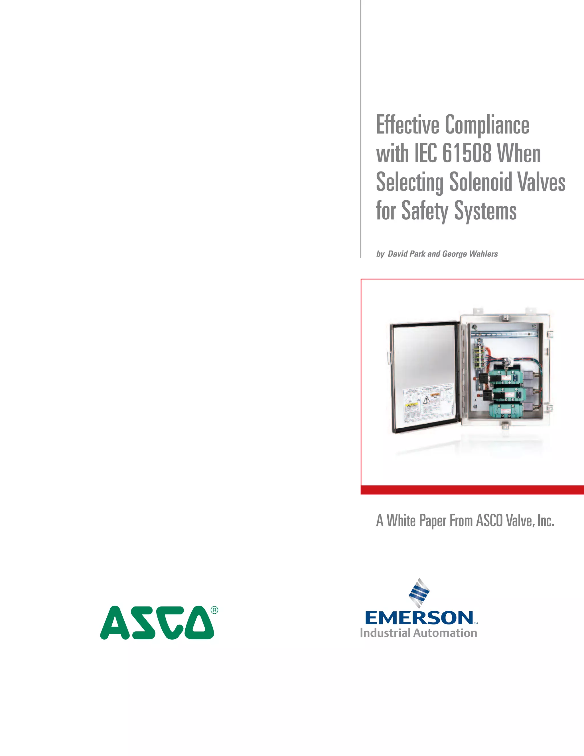 Asco Safety Systems Solenoid Valve Selection Guide PDF