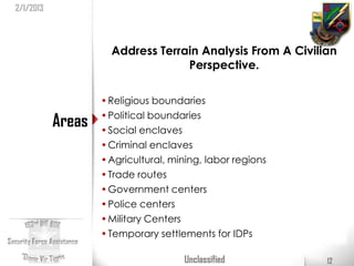 2/1/2013



                     Address Terrain Analysis From A Civilian
                                  Perspective.

...