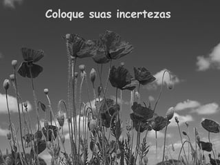 Coloque suas incertezas
 