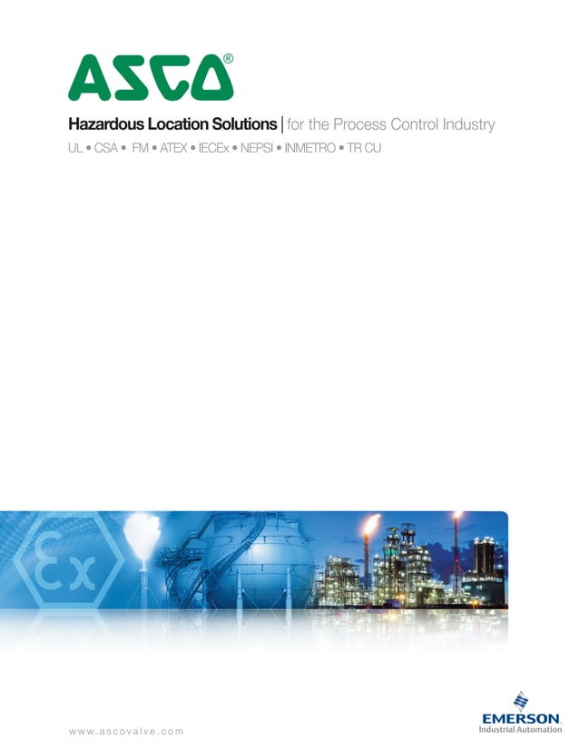 ASCO Solenoid Valves Hazardous Area ATEX Certified Valves New Catalogue PDF